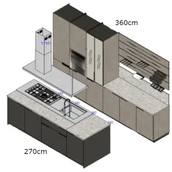 Cucina altri colori moderna ad isola Mia by carlo cracco Scavolini scontata