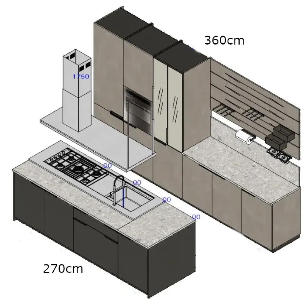Cucina altri colori moderna ad isola Mia by carlo cracco Scavolini scontata