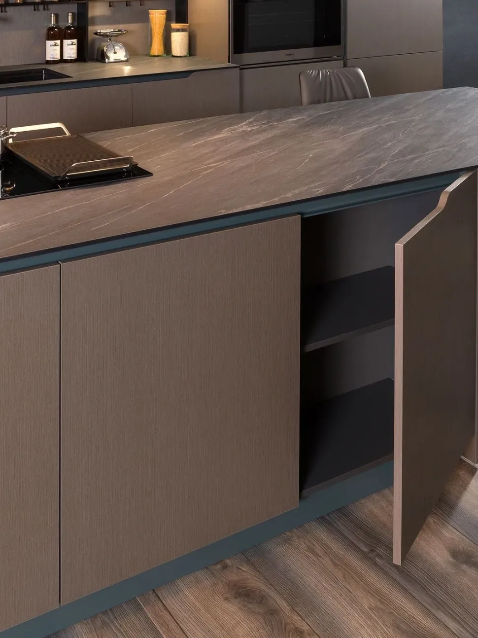 Cucina altri colori moderna con isola Klab 07 outlet Diotti.com a soli 18190 Euro