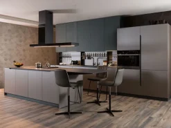 Cucina altri colori moderna con isola Klab 07 outlet Diotti.com a soli 18190 Euro