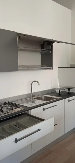 Cucina altri colori moderna ad angolo Quadra Artec