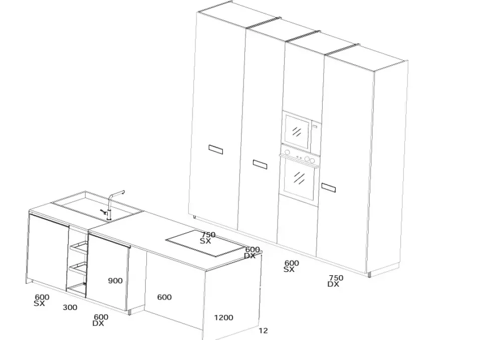 Cucina altri colori moderna con isola Soul Ernestomeda