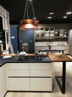Cucina altri colori moderna con penisola Immagina wood Lube cucine a soli 12950 Euro
