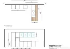 Cucina altri colori moderna con penisola Immagina wood Lube cucine a soli 12950 Euro