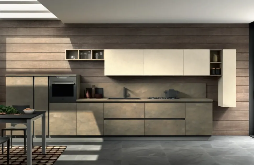 Cucina altri colori moderna lineare Stella ossido Essebi in Offerta Outlet