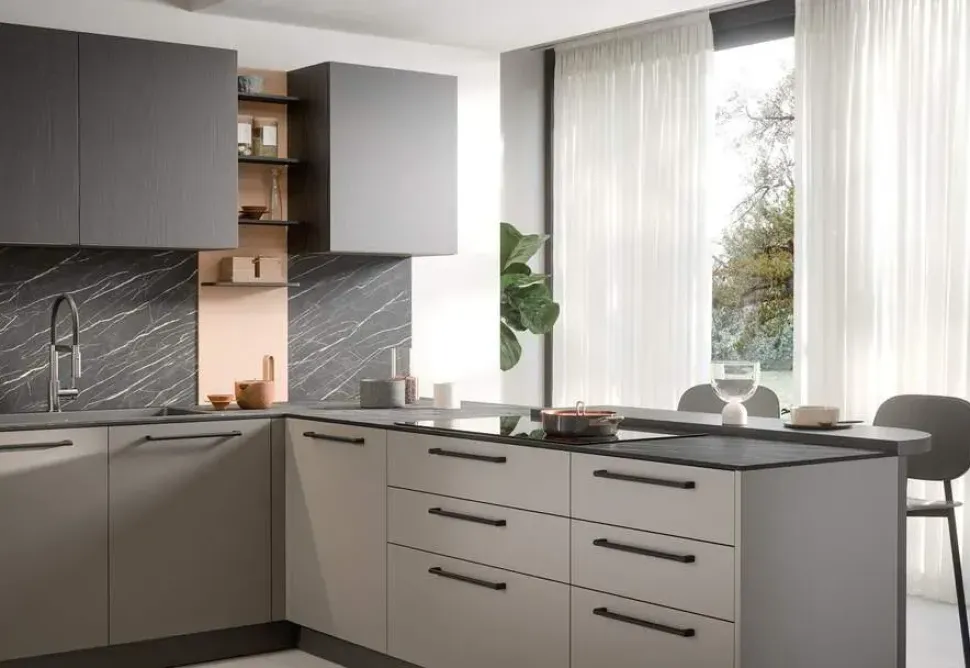 Cucina altri colori moderna lineare Domino Prima cucine scontata