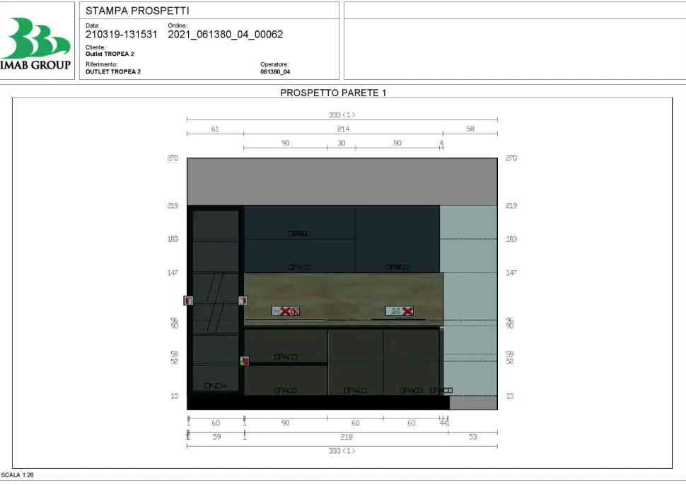 Cucina altri colori moderna ad angolo Tropea dm0683 Imab in Offerta Outlet