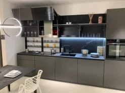 Cucina antracite moderna lineare Libra Scavolini