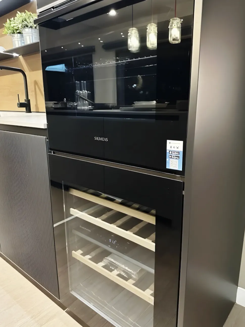 Cucina antracite moderna con isola Aliant Stosa a soli 21800 Euro