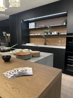 Cucina antracite moderna con isola Aliant Stosa a soli 21800 Euro