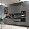 Cucina Ar-due moderna lineare grigia in laminato opaco Easy promo