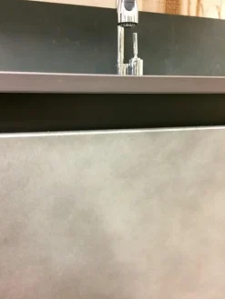 Cucina Arredo3 country lineare grigio in laccato opaco Factory