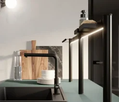 Cucina Arredo3 design con isola altri colori in laminato opaco Cloe