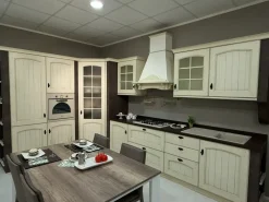 Cucina Arrex country ad angolo bianca in legno Morgana