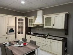 Cucina Arrex country ad angolo bianca in legno Morgana