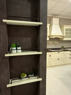 Cucina Arrex country ad angolo bianca in legno Morgana