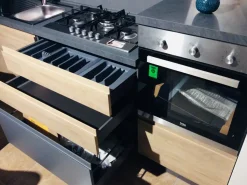 CUCINA Artigianale lineare Rovere antracite SCONTATA 44%