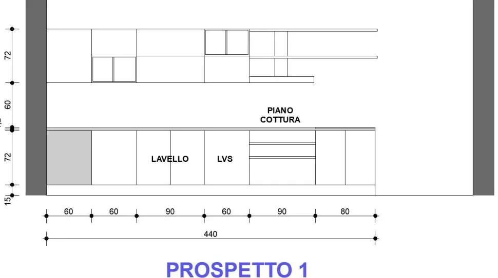 CUCINA Astra con penisola Sp22 SCONTATA