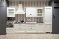 Cucina Baltimora classica bianca Scavolini lineare scontata 50%