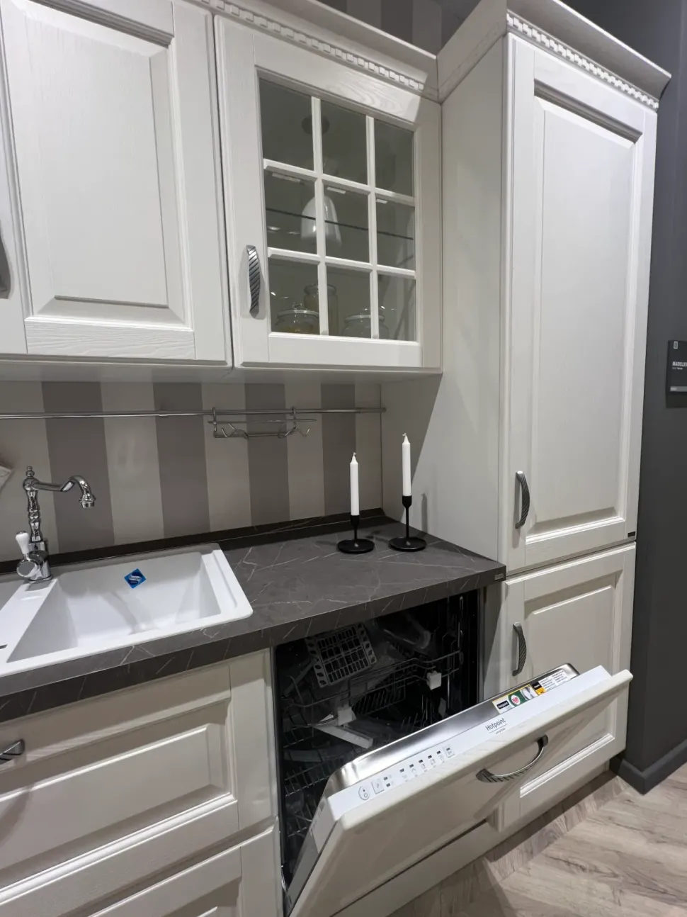 Cucina Baltimora classica bianca Scavolini lineare scontata 50%