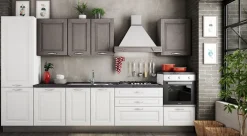 Cucina bianca classica lineare Kuadra cucine Italia 4 a soli 5807 Euro