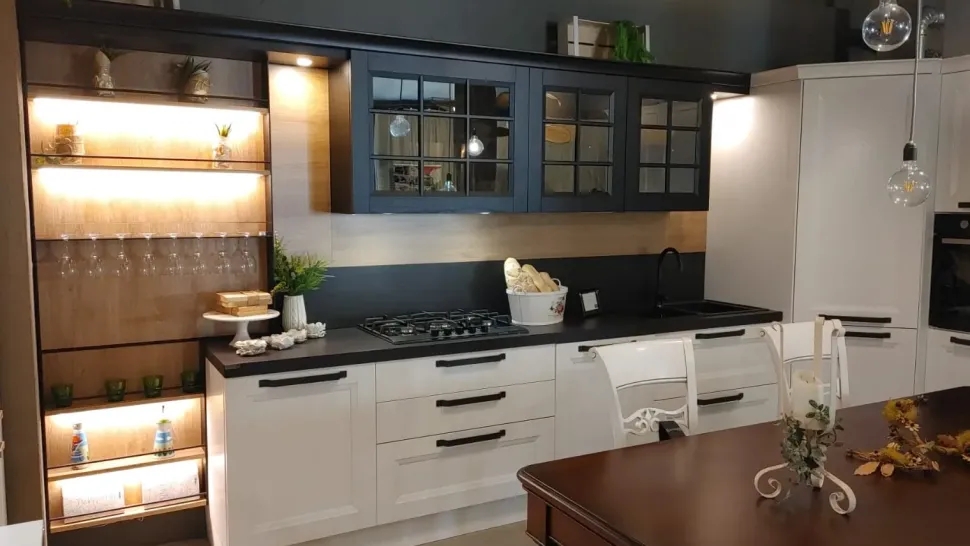 Cucina bianca country ad angolo Cucina aran ylenia Aran scontata