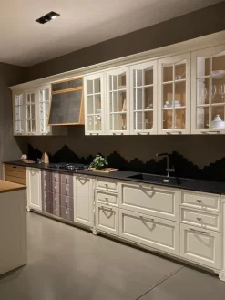 Cucina bianca country ad isola Portrait Aster in Offerta Outlet.