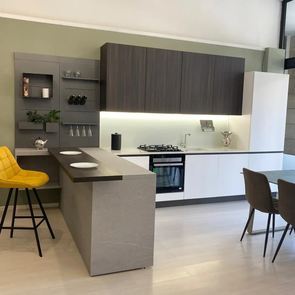 Cucina bianca design ad angolo Un design Ar