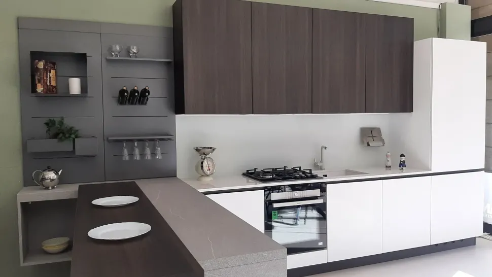 Cucina bianca design ad angolo Un design Ar