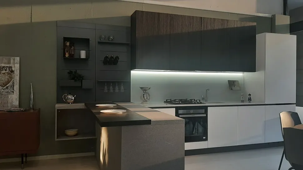 Cucina bianca design ad angolo Un design Ar