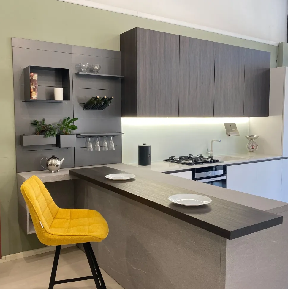 Cucina bianca design ad angolo Un design Ar