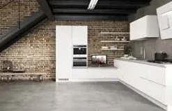 Cucina bianca design ad angolo Essebi Azimund