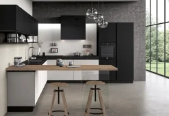 Cucina bianca design ad angolo Vetro Arredo3 a soli 17027 Euro