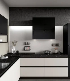 Cucina bianca design ad angolo Vetro Arredo3 a soli 17027 Euro