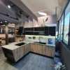 Cucina bianca design ad angolo Mia Aran in Offerta Outlet