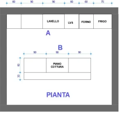 Cucina bianca design con isola Kali Arredo3 a soli 7300 Euro