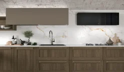 Cucina bianca industriale lineare City Stosa