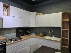Cucina bianca moderna ad angolo Net cucine Pet  kelly a soli 5840 Euro