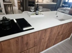 Cucina bianca moderna ad isola Mobilturi Nevada  tiffany