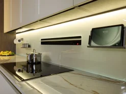 Cucina bianca moderna ad angolo Diotti.com Eleven 01 outlet a soli 24490 Euro