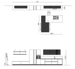 Cucina bianca moderna ad isola Liberamente Scavolini scontata