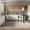 Cucina bianca moderna ad angolo. Colonne in Offerta Outlet. Nuovi mondi cucine.