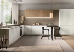 Cucina bianca moderna ad angolo. Colonne in Offerta Outlet. Nuovi mondi cucine.