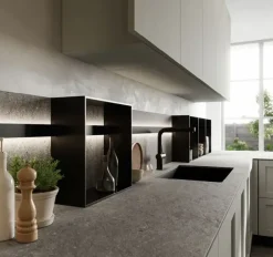 Cucina bianca moderna ad angolo Alma 01 Arredo3 in offerta