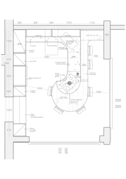 Cucina bianca moderna ad angolo Cucina artigianale curva Artigianale
