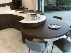 Cucina bianca moderna ad angolo Cucina artigianale curva Artigianale