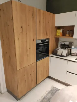 Cucina bianca moderna ad angolo Asia e time Arredo3 scontata