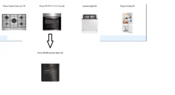 Cucina bianca moderna con isola Cucina white minimal design con isola Collezione esclusiva in offerta