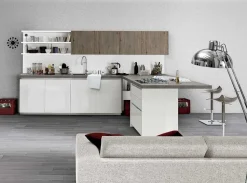 Cucina bianca moderna con penisola Vivere 2 Spagnol cucine a soli 11617 Euro