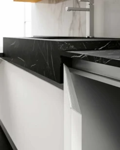 Cucina bianca moderna lineare Panarea Imab in Offerta Outlet